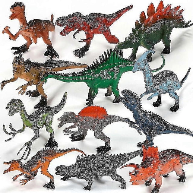 Realistic Dinosaur Toys Set For Kids - 12pcs Plastic Dino Figures Toys For Kids Boys, Dinosaur Birthday Party Favors