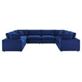 thumbnail image 2 of Modway Commix Down Filled Overstuffed Performance Velvet 8-Piece Sectional Sofa in Navy, 2 of 10