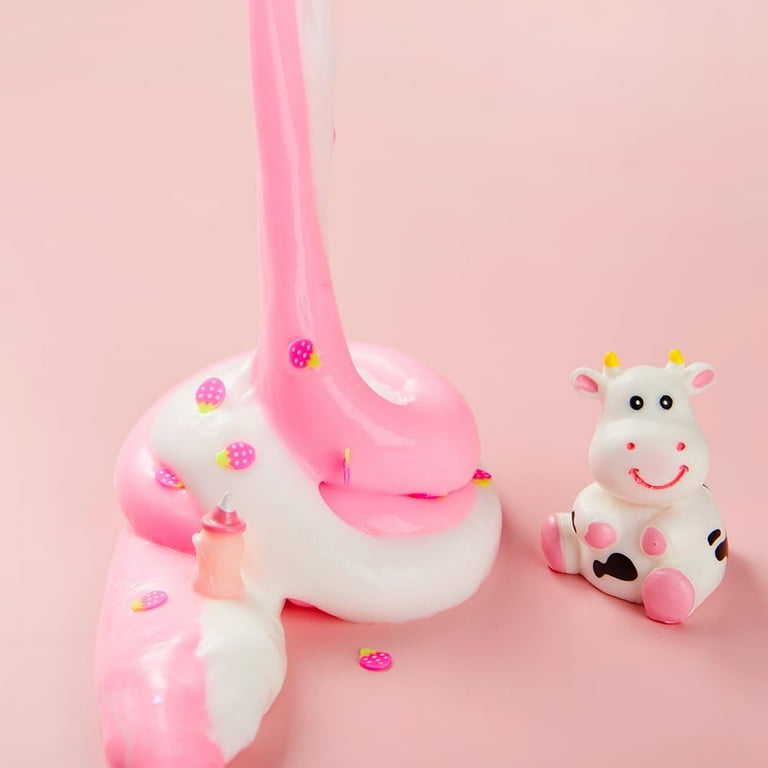 JOYIN Slime De Mantequilla Fresa Y Vaca – Pack De 6 Esponjosos, No Pegajosos, Perfectos Para Bolsas De Fiesta Y Cumpleaños