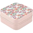 thumbnail image 2 of Coolnut Wildflowers Pattern Compact Leather Jewelry Box - Mini Travel Jewelry Case Organizer & Holder for Girls, Women | Ideal for Rings, Earrings, Necklaces Women Gifts, 2 of 7