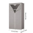 thumbnail image 3 of Freestanding Clothes Rack, Wardrobe Storage Cabinet with Shelves, Gray Fabric Cover, Space-saving Organizer for Bedroom or Entryway,Vsgery, 3 of 8