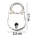 thumbnail image 5 of Candados Mini Key Locks Candado Vintage Mini Bear Locks Bolso pequeño - Plata dontodent Kuyhfg Sin marca, 5 of 5