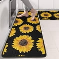 thumbnail image 2 of Kitchen Rugs Sets Of 2,Black Yellow Sunflower Pattern Anti Fatigue Kitchen Mat Rugs Non Slip Washable,Decorative Kitchen Floor Mats for Kitchen,Sink,Laundry,17"x47"+17"x47", 2 of 5