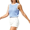 thumbnail image 2 of Tank Tops for Women Crew Neck Sleeveless Fitted Basic Tops Spring Clothes Cute Outfits, 2 of 8