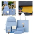 thumbnail image 2 of Ngheia Harajuku Backpack Large Capacity Shoulder Bag Four-Piece Set Blue, 2 of 9