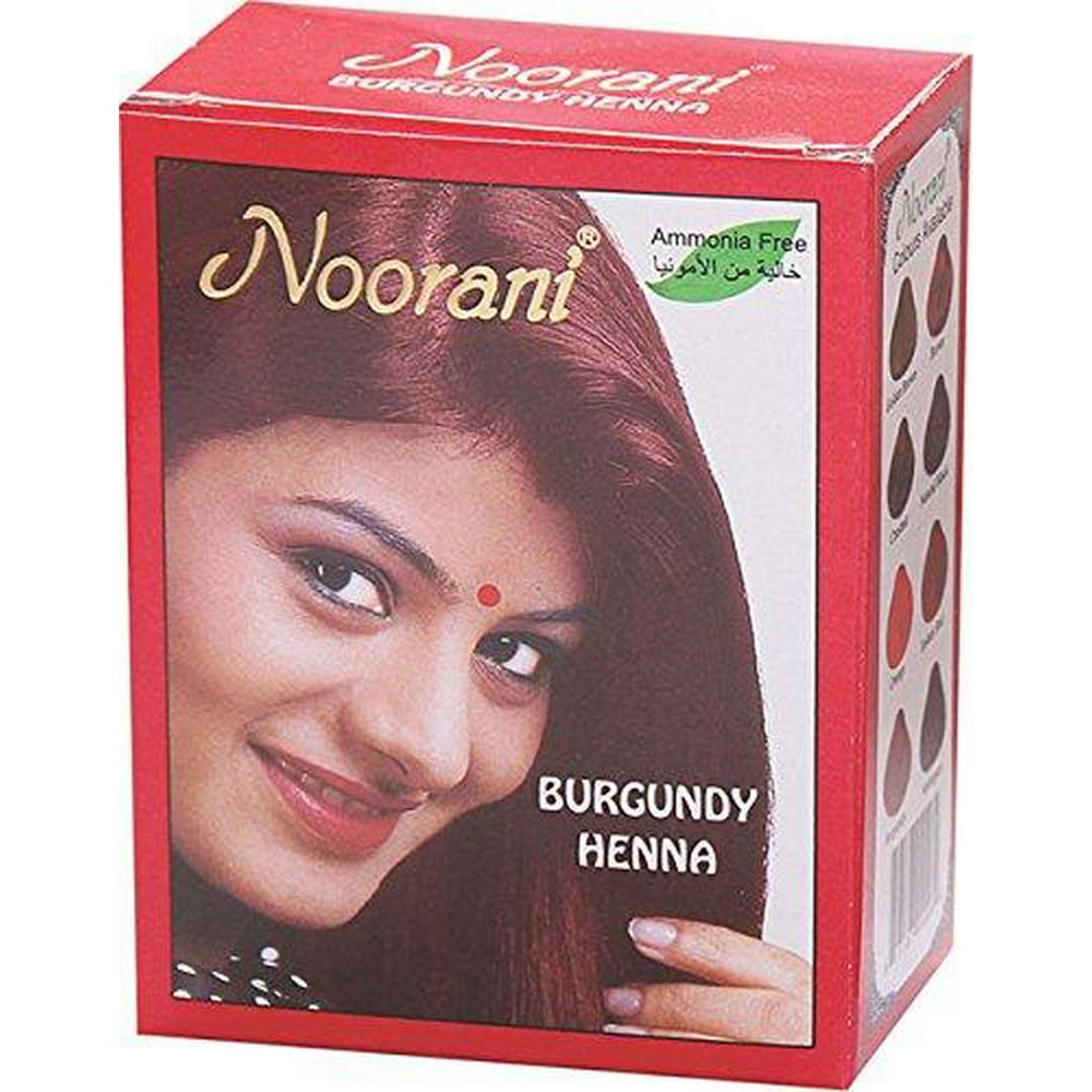 Noorani Henna Based Hair Color And Herbal Powder Ammonia Free Burgundy