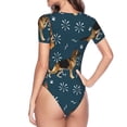 thumbnail image 4 of The Xecao German Shepherd Dog Women's Crew Neck Body Suit, a short-sleeved bodysuit and basic swimsuit, both comfort and style for dating and daily life, 4 of 9