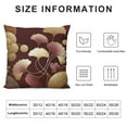 thumbnail image 5 of RUIYC Gold Art Pillow Covers Ginkgo Berries Leaves Square Throw Pillow Covers, Cozy Cushion Case for Men Women Boys Girls Holiday Home Decor, 5 of 5