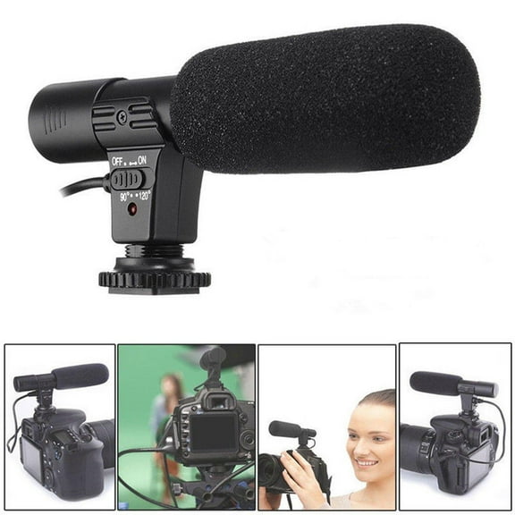 3.5mm DV Stereo Microphone Mic For Nikon D7000 D300s D5100 D5300 D3300 D3200 H