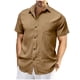 thumbnail image 1 of pstuiky camisetas de hombre, Camiseta deportiva informal de lino de color liso con cuello redondo y manga corta para hombre camisas casuales para hombre l, 1 of 6