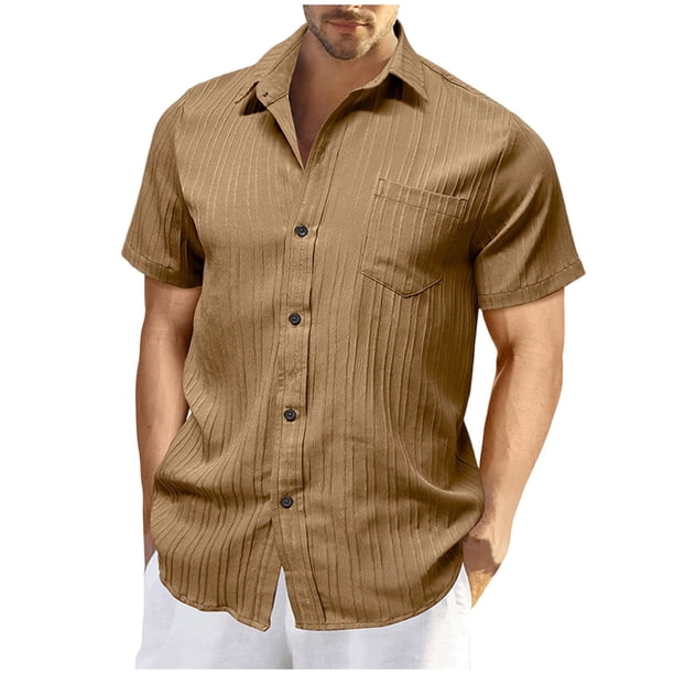 pstuiky camisetas de hombre, Camiseta deportiva informal de lino de color liso con cuello redondo y manga corta para hombre camisas casuales para hombre l