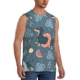 thumbnail image 2 of Uemuo Watermelons Dachshunds Pattern Men's Sleeveless T-Shirt,Muscle Athletic Tank Top, Moisture-wicking Quick-dry Breathable Classic Tee Top for Gym Run Outdoor Sports-Large, 2 of 8