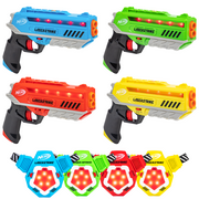 Nerf Laser Strike Laser Tag 4 Pack Blaster Set with Chest Plates, Game for Kids 8 years and up, Families and Adults!