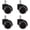 BlackA 4PCS, variant on 8/4PCS Nylon Swivel Stem Caster Wheels, M8 Theread Furniture Caster Wheels, Rotation Table Casters Replacement Wheels for Furniture, Cart, Chair, Cabinet