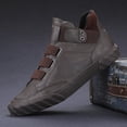 thumbnail image 1 of Zapatos de primavera para hombre, zapatos de cuero para hombre, zapatos casuales, zapatillas clásicas de moda que combinan con todo, zapatillas altas para hombre, cómodas y de moda, 1 of 6