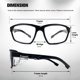 thumbnail image 2 of ProtectX - Gafas de seguridad de lectura de 1.5 dioptr&iacute;as, ANSI Z87.1, UV, Negro, Gris, Antiempa&ntilde;amiento, Antiara&ntilde;azos, Ciclismo, Correr, 2 of 7