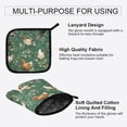 thumbnail image 4 of 2 PCS Oven Baking Gloves Set Heat Resistant Oven Mitt & Pot Holder Set Cooking Mitts Kitchen Home Supplies Chickens and Flowers Pattern, 4 of 5