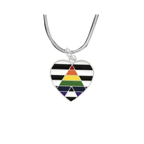 Straight Ally Flag Rectangle Necklace