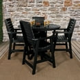 thumbnail image 5 of Highwood's 48" Round 5-pc Weatherly Dining Set - Counter Height, Outdoor, Eco-friendly, Synthetic Wood, 5 of 9