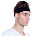 thumbnail image 3 of 3PCS sweat-wicking sports headband for men and women, suitable for exercise, basketball, running, tennis, gym, 3 of 5