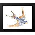 thumbnail image 2 of Green, Jacob 24x20 Black Modern Framed Museum Art Print Titled - Jeweled Barn Swallow I, 2 of 5