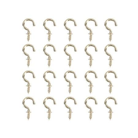 

20pcs 1/2 Inch Mug Cup Copper Plated Hardware Mini Office Ceiling Hook Screw In