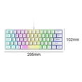 thumbnail image 2 of K61 60 por ciento RGB Teclado con cable retroiluminado 62 teclas Teclado ergonómico para computadora PC, 2 of 7