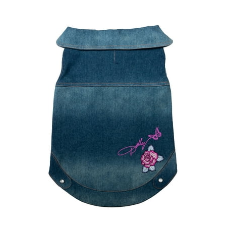 UPC: 0886440700522 | Doggy Parton Dog Clothes Denim Dog Jacket Blue Large