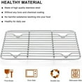 thumbnail image 2 of Topboutique Cooling Rack Pack of 2, Stainless Steel Cooking Rack for Cooling Baking Roasting Grilling Drying, Rectangle 15.3" x 11.4" x 0.6", Fit Size Cookie Sheets Oven & Health & Dishwasher Safe, 2 of 8