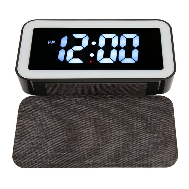 Despertador Digital Con Carga Inalámbrica, Despertador Digital 3 En 1 Con Carga Inalámbrica De 15W Para Móviles Y Tabletas, Calendario Con Visualización De Temperatura Y