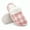 Pink, variant on Knivor Plaid Scuff Slippers for Women Fuzzy Cuff Plush Lined House Slippers Non‑Slip Warm Indoor‑Outdoor Winter Home Shoes for Gift