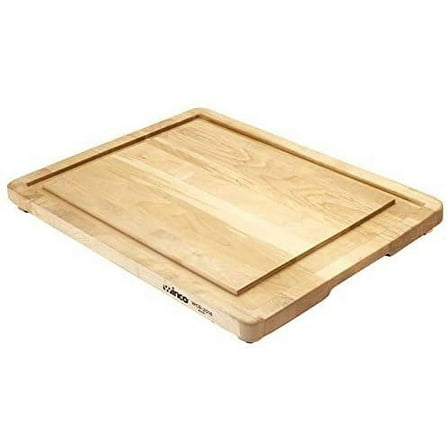 Winco WCB-2016, 20"x16"x1" Wooden Carving Board with Channel, Chopping and Cutting Board