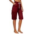 thumbnail image 6 of Delayuji Women's Cargo Pant Short Summer Comfortable Cargo Pants with Multiple Pocket, 6 of 7