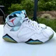 thumbnail image 5 of Ni - ke Ni - ke Air Jordan 7 Retro N7 White Ice Cube Blue Mens 12 744804-144 Sneakers, 5 of 5