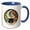 Blue/White, variant on 3drose, Kathryn Female Name, Moon, Woman, Black Panther. Gift for a Woman, 15oz Mug