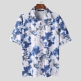 thumbnail image 3 of 2024 INCERUN, camisetas de verano para hombre, camisetas de manga corta con solapa a la moda, ropa de calle para hombre, camisa con estampado floral S-5XL, 3 of 5