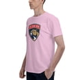 thumbnail image 4 of T-Shirt Basique à Manches Courtes pour Hommes Florida Panthers Mode Rose 3X-Grand, 4 of 5