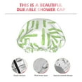 thumbnail image 4 of Asparagus print green Shower Cap, Double Layers Shower Cap Rreusable Waterproof, Elastic Bathing Hair Hat for Women, Washable Hair Cap for All Hair Lengths, 4 of 5