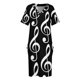 thumbnail image 3 of Vestido negro con bolsillos para mujer prenda holgada con escote triangular color blanco, 3 of 6