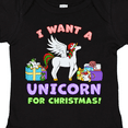 thumbnail image 4 of Inktastic I Want a Unicorn for Christmas with Presents Boys or Girls Baby Bodysuit, 4 of 5