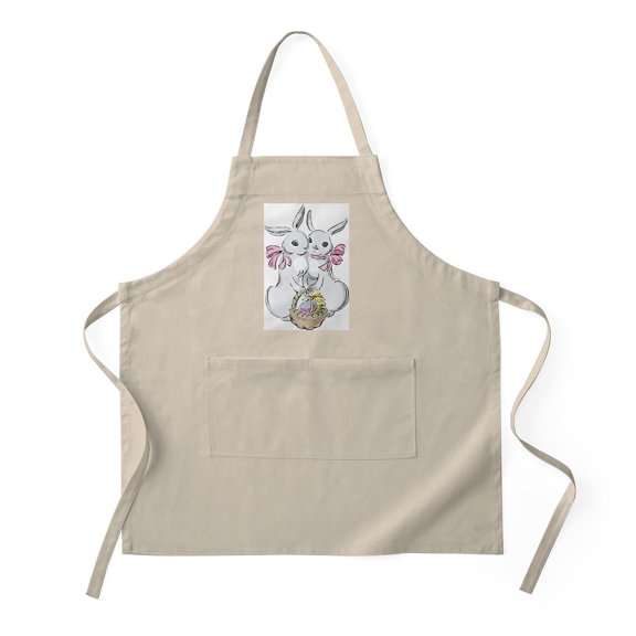 CafePress - Easter Rabbits BBQ - Kitchen Apron with Pockets, Grilling Apron, Baking Apron