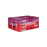 Coca-Cola Cherry Mini Soda Pop Soft Drink, 8 fl oz, 12 Pack Aluminum Cans