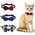 thumbnail image 1 of Collars for Cats, Collar with Bell and Bow Tie with Safety Buckle, Adjustable Collars for Kittens and Cats, 3PCS Anti-Strangulation Collar for Cats, 1 of 5