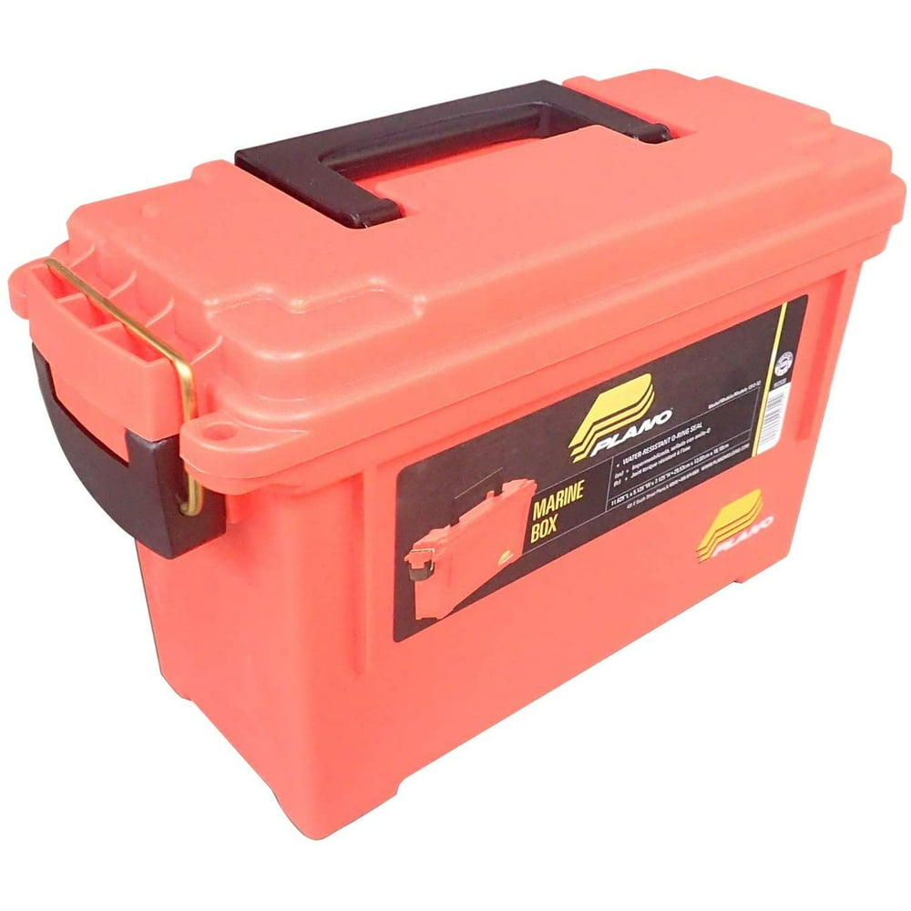 Plano 131252 Dry Storage Emergency Marine Box, Orange