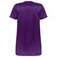 thumbnail image 4 of Manyakai Men's Short Sleeve Sleep Shirt V-Neck Nightgown Soft Loose Nightshirt Pajama Sleepwear Purple XL, 4 of 7