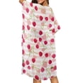 thumbnail image 4 of HELLHERO High Quality Fabrics Swimwear Coverup for Beach Vacation Breathable Free Size Bathing Suit Cover Up Cherry Pattern, 4 of 6