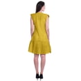 thumbnail image 4 of Moomaya Womens Ruffle Sleeve A,Line Schiffli Dress Solid Designer Party Dress, 4 of 6