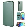 thumbnail image 7 of Dteck Wallet Slim Case for Samsung Galaxy A71 5G (6.7 inches),Carbon Fiber Texture Patterned Leather Card Holder Protective Kickstand Cover ,Green, 7 of 7