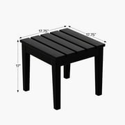 WestinTrends Ashore Oversized Outdoor Side Table, 18 Inch All Weather Poly Lumber Adirondack Patio Side Table Square End Table, Dark Green