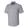 thumbnail image 2 of Men's Cutter & Buck Charcoal New Orleans Saints Throwback Logo Big & Tall Stretch Oxford Button-Down Short Sleeve Shirt, 2 of 3